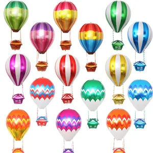 Ballons en aluminium 4D colorés pour décorations de fête d'anniversaire d'enfant