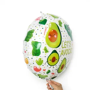 Palloncino in alluminio Let's Avocado da 18 pollici con graziose stampe per feste
