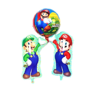 Lot de ballons Mario et Luigi en aluminium 18 pouces pour fête d'anniversaire enfant