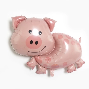 Ballon en Aluminium Cochon Rose Dessin Animé Pois Cochon Ballon à l'Hélium pour Décorations de Fête d'Anniversaire Enfant