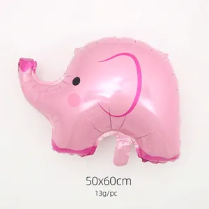 Pink cute elephant foil balloon for kids birthday party decoration size 50x60cm