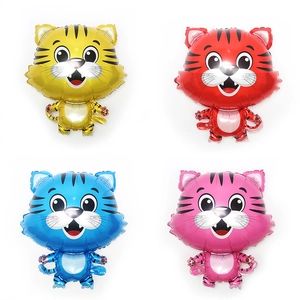 Cute Cartoon Tiger Foil Balloon Animal Shaped Aluminum Film Balloons For New Year Birthday Party Decoration Kids Gift