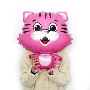 Cute pink cartoon tiger foil balloon for Chinese New Year party and holiday decoration