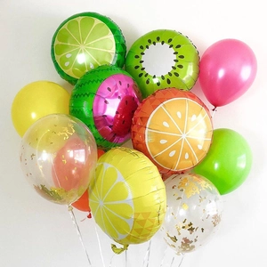 Fruit Foil Balloons Strawberry Orange Watermelon Kiwi Dragon Fruit Starfruit Lemon Aluminum Film Balloons Summer Party Decoration