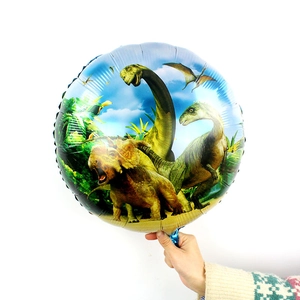 18 Zoll runder Dinosaurier Folienballon für Jurassic Thema Geburtstag Party Deko