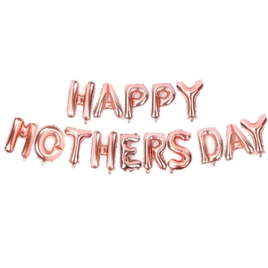Kit de ballons en aluminium or rose Happy Mother's Day pour décorations de fête