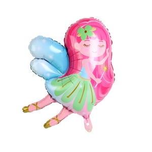 Ballon fée en aluminium rose et bleu pour décorations de fête d'anniversaire enfant