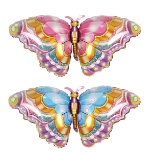 Large Butterfly Aluminum Foil Balloon Gradient Color Metallic Mylar Balloons For Birthday Party Wedding Festival Decoration