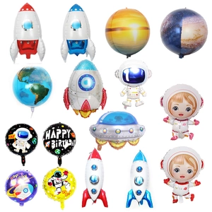 Weltraum Astronaut Alufolie Ballon Rakete Raumschiff UFO Astronaut Thema Party Dekorationen Für Geburtstag Feier Kinder Geschenk
