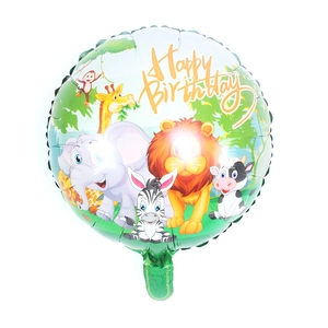Ballon en aluminium de 18 pouces avec animaux de la forêt pour fête d'anniversaire jungle