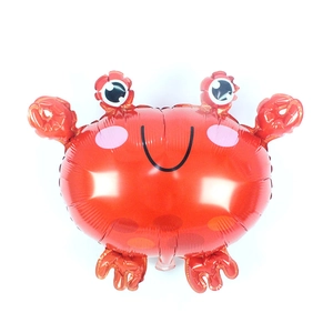 Ballon crabe rouge mignon en aluminium pour décoration de fête d'anniversaire