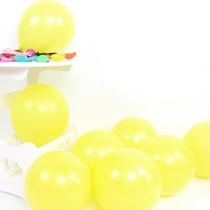 Thick 10-inch yellow latex balloons for birthday arch and party decoration setup