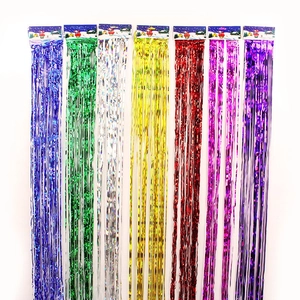 Rideau à Franges en Plastique Métallique Fond de Scène Tinsel pour Décoration de Noël Anniversaire Mariage Fête