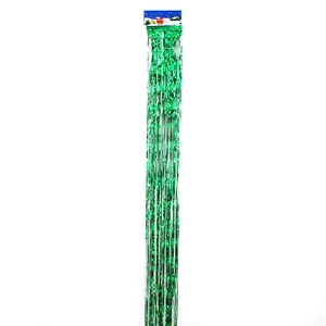 Rideau de franges vert métallisé 1m x 10cm pour décoration de fête et de Noël