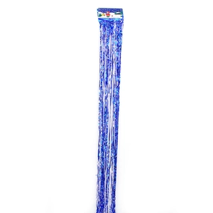 Rideau de franges en aluminium bleu 1m x 10cm pour décoration de fond de fête et anniversaire