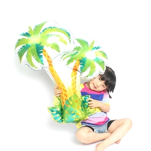 Grande palloncino in alluminio a forma di palma tropicale per festa estiva in spiaggia