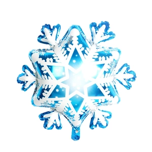 28 inch blue and white snowflake foil balloon for winter and Christmas window decorations