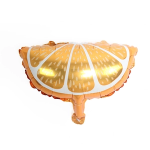 16 inch orange slice foil balloon with realistic fruit texture for party decoration