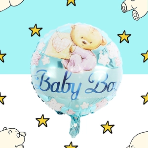 Ballon en aluminium bleu Baby Boy avec motif ours pour décoration de fête de naissance