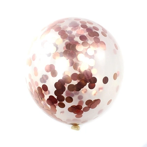 Palloncini con coriandoli oro rosa per decorazioni di matrimoni e fidanzamenti