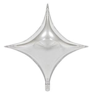 Ballon en aluminium étoile argentée brillante pour décoration de fête et anniversaire
