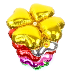 Kleurrijke 18-inch hartvormige folieballonnen set voor bruilofts- en feestdecoraties