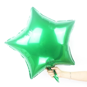 Inflatable 24-inch green star-shaped aluminum foil balloon for party birthday decorations