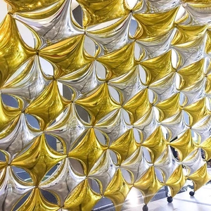 Ballons en aluminium étoile 10 pouces or et argent pour décorations de mariage et fête
