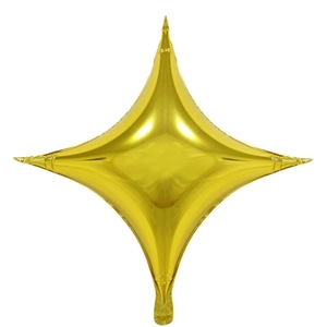 36-inch shiny gold four-pointed star foil balloon for party and wedding decoration
