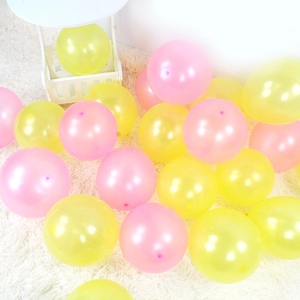 Pink and yellow macaron pearlescent latex balloons for party arch and birthday decoration