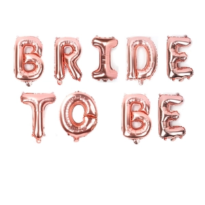 Rose gold BRIDE TO BE foil balloon set for wedding and bachelorette party decorations