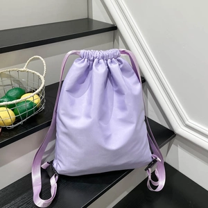 Nylon Drawstring Backpack Lightweight Waterproof Large Capacity Sports Gym Bag For Men Women Travel Cinch Bag
