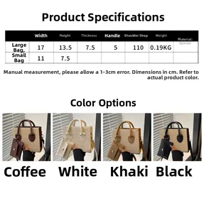 Size chart and dimensions for the vintage woven square crossbody bag with handle