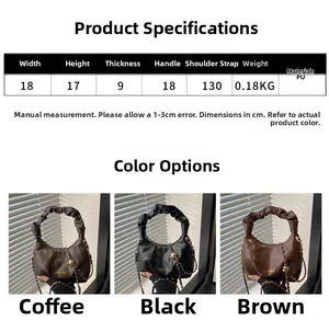Dettaglio che mostra dimensioni e materiale della borsa a nuvola con manico arricciato