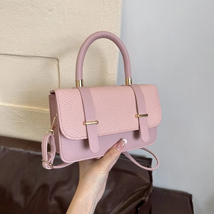 Sac à Épaule Femme Mode en Cuir PU Texture Tissée Grande Capacité Porté Main Bandoulière Petit Sac Carré Sac de Banlieue