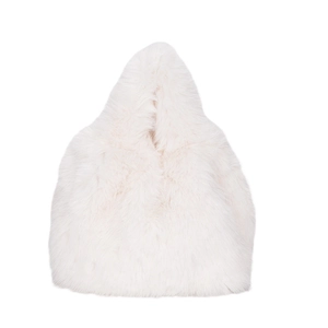 Accessoire à capuche minimaliste en fausse fourrure crème pour femme automne hiver 2025