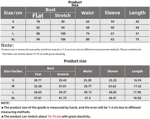 Detailed size chart in cm and inches for slim fit long sleeve thermal base layer top