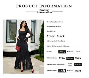 Detail of mesh jacquard fabric on black bodycon dress with asymmetrical hem