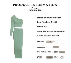 Detail showing high-elasticity brushed fabric on a two-piece sexy slim fit set