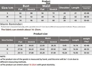 Detailed sizing chart for women's slim crop tank top in centimeters and inches
