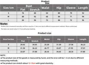 Detailed size chart in cm and inches for sexy slim fit long sleeve off-shoulder dress
