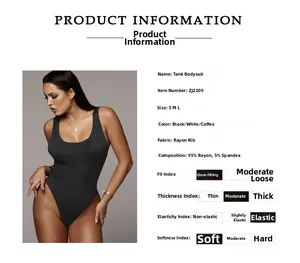 Detailed view of rib-knit bodysuit fabric texture and material composition details