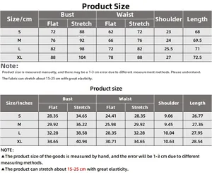 Detailed size guide for sleeveless bodysuit in cm and inches including bust and waist