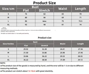 Detailed size guide table for women's slim fit one-shoulder bodysuit in S to XL sizes