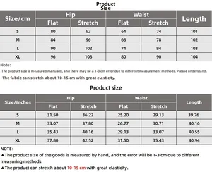 Detailed size chart for bodycon maxi skirt with measurements in cm and inches for S-XL