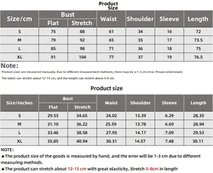 Size guide for women short sleeve bodysuit showing bust and length in cm and inches