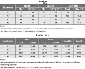 Detailed size chart in cm and inches for slim fit bodysuit, sizes S to XL measurements