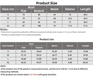 Detailed size chart for women's slim fit round neck t-shirt in centimeters and inches