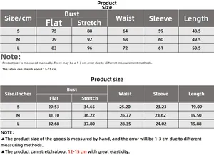 Tabella taglie per maglia slim a manica lunga con misure in centimetri e pollici