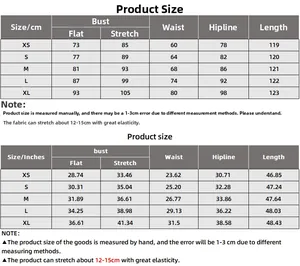 Detailed size chart for slim fit square neck dress in CM and Inches for XS-XL